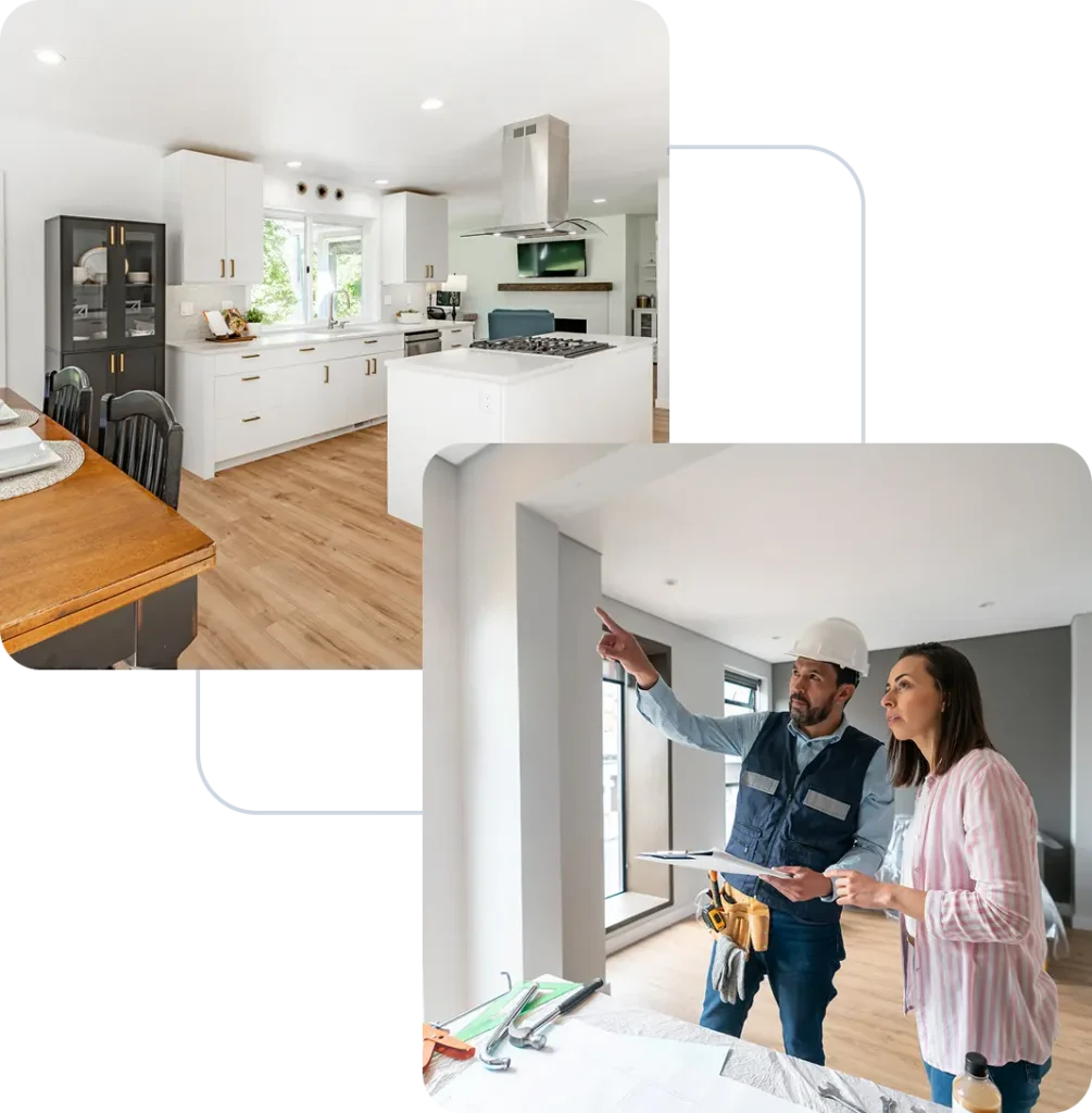 Contractor consulting homeowner